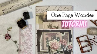 EASY One Page Wonder - 12x12 Paper - Vintage Style - Booklet / Flip-book - Tutorial - Craft With Me