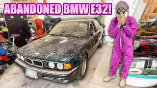 ABANDONED BMW E32 Barn Find: First Wash in Years! Satisfying Car Detailing Restoration