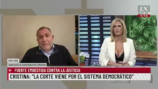 Luis Juez analizó la entrevista de Cristina Kirchner y cada una de sus frases