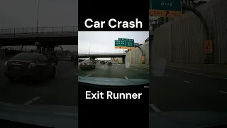 CAR CRASH CAUSED BY EXIT RUNNER 🤦‍♂️ #shorts