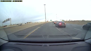 Audi RS3 cannot handle the turn, almost crashes rail