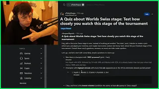 Caedrel Does QUIZ About Worlds Swiss Stage