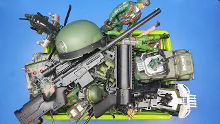 Military Box of Toys ! Military Airplanes, Helicopter,Gun,Trucks, Launch Rocket,Tanks, Machine guns