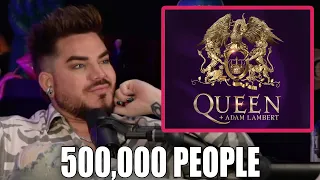 Adam Lambert's First Performance w/ Queen Was For 500,000 People