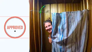 Off Grid Showering: Take A Hot Shower At Our Secluded Cabin!