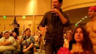Christopher Heyerdahl and David Nykl taking questions in the StarGate panel at DragonCon 2011