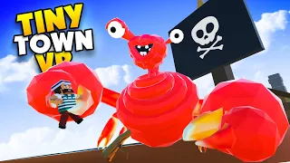 ADMIRAL KRUSTY Crashes his Pirate Ship Into Tiny Town!