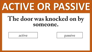 ACTIVE OR PASSIVE VOICE QUIZ | ENGLISH GRAMMAR TEST