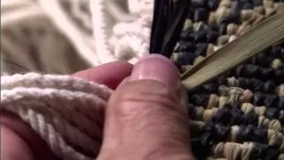 Native America basket maker Pat Courtney Gold demonstrates the full twine turn