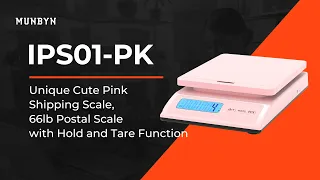 MUNBYN Unique Cute Pink Shipping Scale, 66lb Postal Scale with Hold and Tare Function