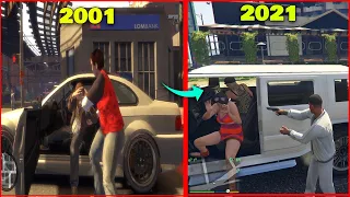 Evolution of car stealing logic in GTA Games | Comparison of gta games ( 2001 - 2021 ) |