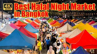 [4K🇹🇭] Thailand Travel Best Halal Night Market | Ramkhamhaeng Night Market SAT Night Bazaar|Jan 2024