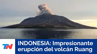 Impactantes imágenes de la erupción del volcán Ruang, en Indonesia