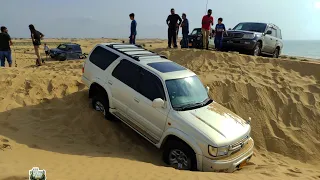 Hilux surf rescue by two winch at damb desert balochistan