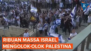 Momen Massa Israel Olok-olok Palestina dalam Peringatan Hari Jerusalem