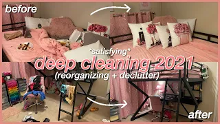 deep cleaning my room 2021 ♡ (reorganizing +declutter) *satisfying*