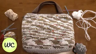 How to Crochet a Bag with Open Corners from Recycled Plastic Bags