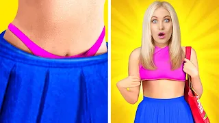 OLD to NEW!CLOTHES HACKS | How to Upgrade Old Clothes! Fashion DIY Hacks and Tricks By 123GO! GOLD