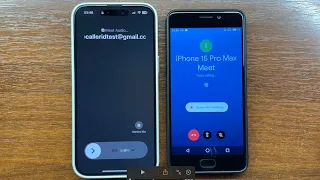 iPhone 15 Pro Max Google Meet Ex-Duo Incoming Call from Email Caller ID & Call Back to Meizu M6 Note