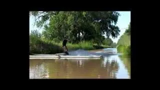 Ditchboarding! Wakeboarding in an irrigation ditch!