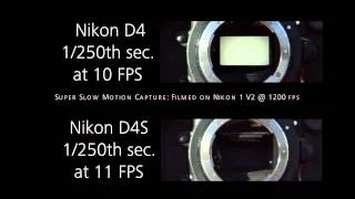 Nikon D4 vs Nikon D4S shutter mechanism comparison video