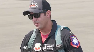 Maj. Joshua 'Cabo' Gunderson. 2022. Pilot of the F-22 Demo team. Reno Air Races.