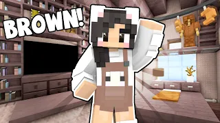 🤎Minecraft But I Can Only Build With BROWN!