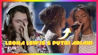 Putri Ariani & Leona Lewis "Run" | Mireia Estefano Reaction Video