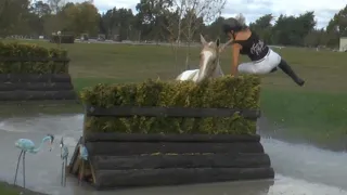 Alycia Burton FALLING OFF IN A WATER JUMP- FREE RIDING ON CROSS COUNTRY