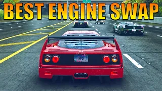 NFS Unbound - Ferrari F40 With A Pickup Truck Engine (All Engines Fully Upgraded S+ 400+)