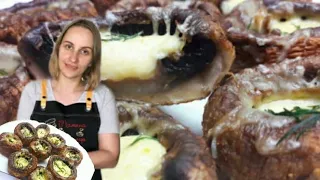 🍽😋Запечені печериці з твердим сиром.Смачно, швидко та корисно🍽😋