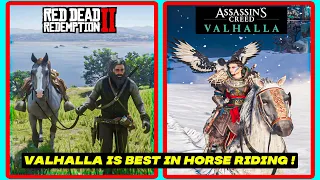 Assassin's Creed Valhalla VS Red Dead Redemption 2 - Which Game Has Best Horse Riding!