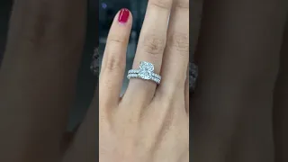 The perfect cushion diamond wedding set for a timeless, sophisticated, and unique look!