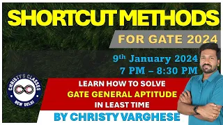 GATE 2024 | General Aptitude | Shortcut Methods | Christy Varghese