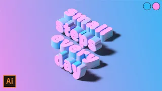 Realistic Isometric Text Effect In Adobe illustrator