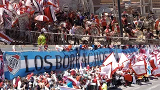 LOS BORRACHOS DEL TABLON (ULTRAS RIVER ) at the Monumental - Flag before Boca Juniors vs River Plate