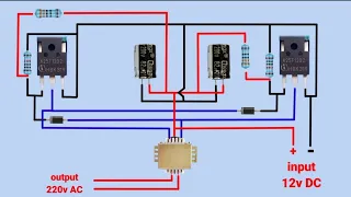 inverter 12v to 220v 2500W No IC #inverter