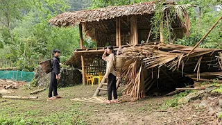 Homeless boy and the poor girl returned from selling things,and the house was blown away by the wind