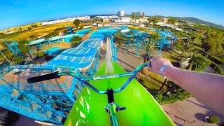 BMX RIDING AT INSANE ABANDONED WATERPARK IBIZA!