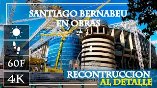 New Santiago Bernabéu works stadium | 2021 Real Madrid detail construction tour walking [4K 60fps]