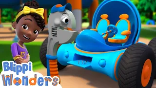 Blippi Builds A BlippiMobile | Blippi Wonders Magic Stories and Adventures for Kids | Moonbug Kids