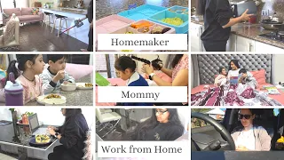 How I manage 3 roles Homemaker, Mom & Work from Home! | Indian Mom Full Day Routine 2022