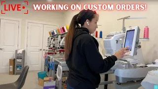 Working on Custom Children’s Shirts for my ETSY SHOP | Embroidery Business | STUDIO VLOG