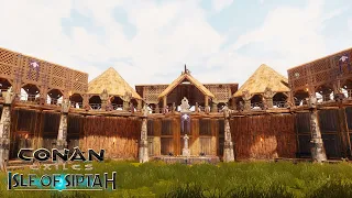 HOW TO BUILD A VIKING ARENA [SPEED BUILD] - CONAN EXILES