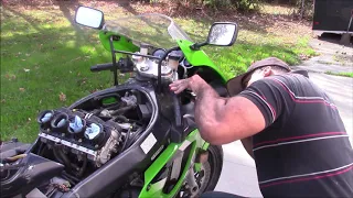 2002 ZX7R Hard Start - Won't Idle Without Choke.   Carb Service