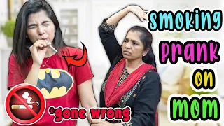 SMOKING PRANK ON MOM 😅🤯| *Gone Wrong*| यह क्या होगया 🥺? | Ramya Vasudev