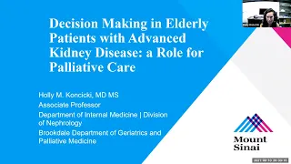 Decision Making in Elderly Patients with Advanced Kidney Disease: A Role for Palliative Care