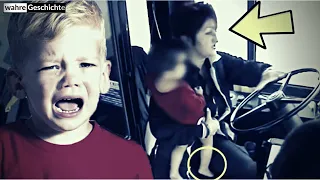 Kleiner Junge steigt weinend in den Bus ein, als die Fahrerin hinschaut, ruft sie die Polizei!!!