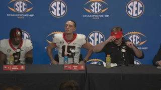 Kirby Smart, Carson Beck speak after Georgia loses to Alabama in SEC title game