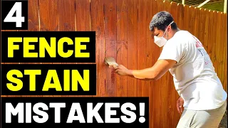 Don't Make These 4 FENCE STAINING MISTAKES! (Most Overlooked Fence Stain Pro Tips + Tricks!)